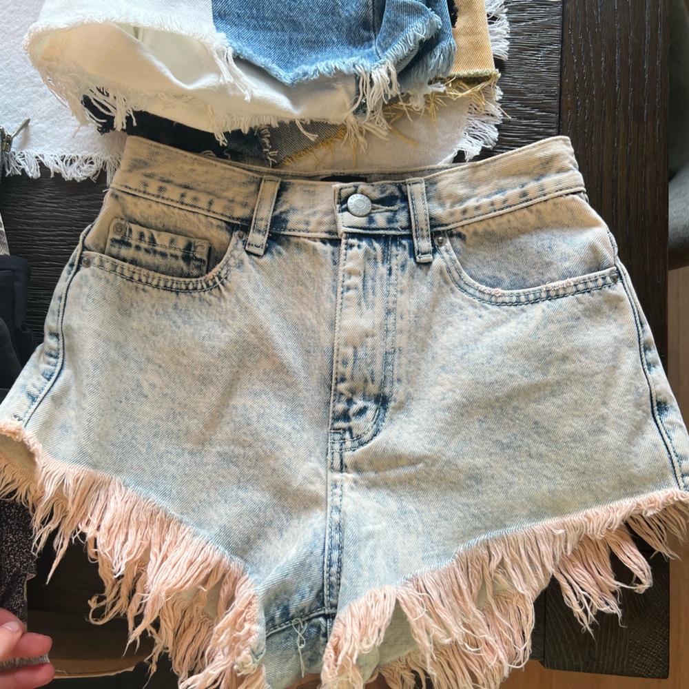 BDG high rise jean shorts